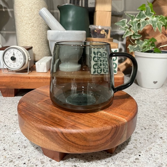 Hearth and Hand 15 0z Tinted Glass Mug- Smokey Gray - Picture 1 of 4